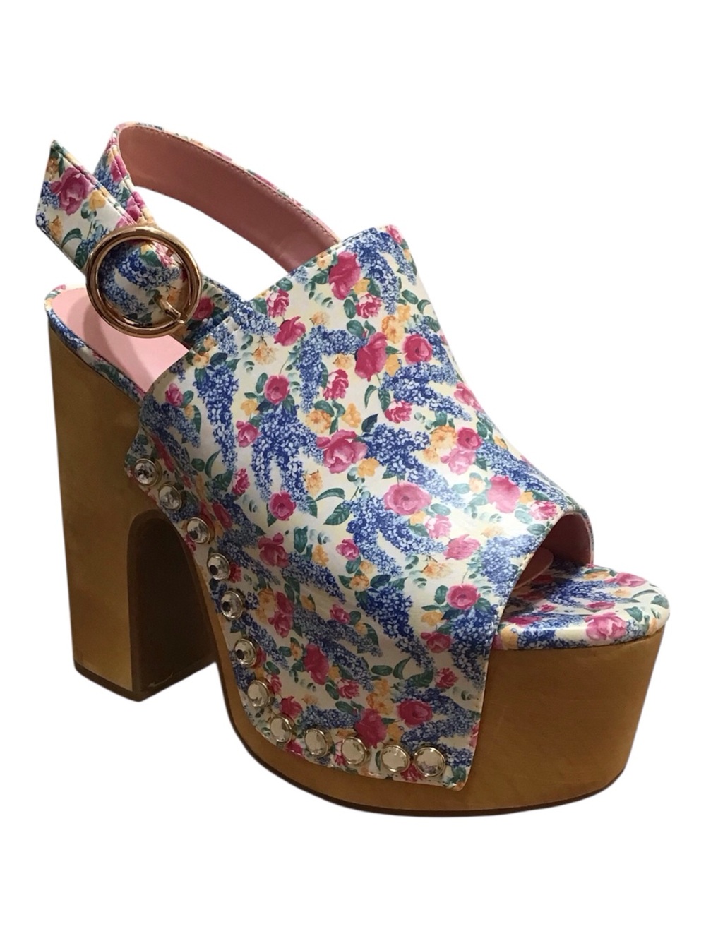 Dolls Kill Sugar Thrillz Cottage Calling Floral Print Clogs Size 8